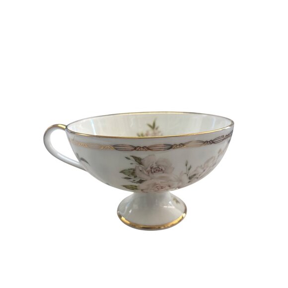 Vintage Avon 1992 Honor Society Tea Cup & Saucer Set With Floral & Portrait Desi - Picture 4 of 11